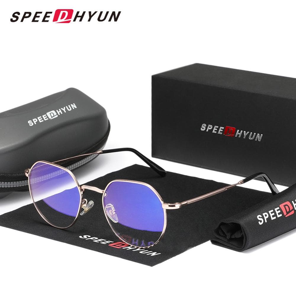 SPEEDHYUN Professional Gaming Glasses for Long Hours of Screen Time Protection pink/gold