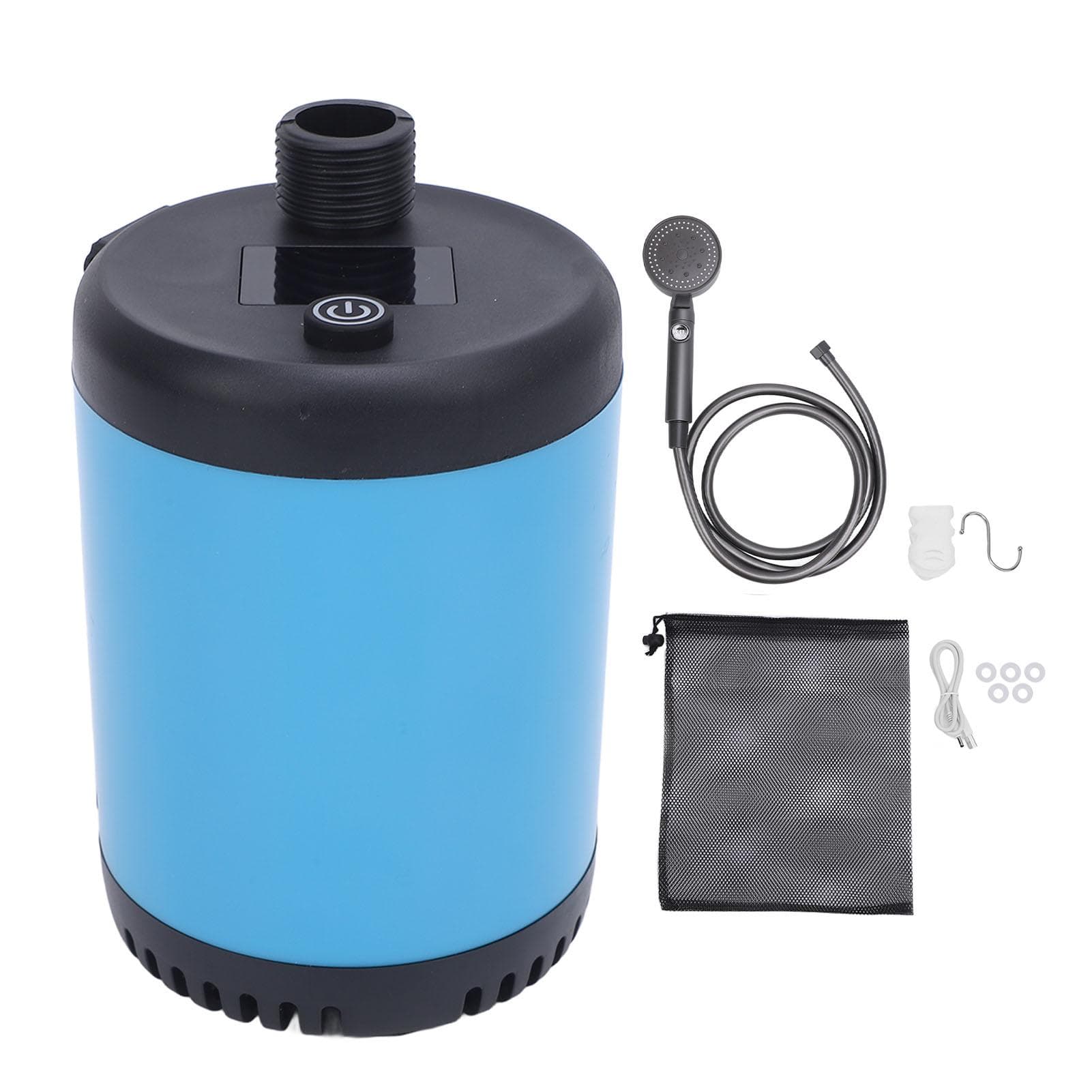 Portable Camping Shower 7800mAh Rechargeable Shower Pump Filtered Showerhead 2M Hose for Outdoor