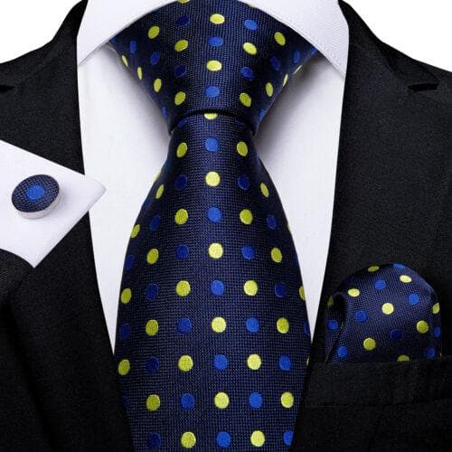 198 Colors Mens Silk Tie Black Blue Red Necktie Hanky Cufflinks Wedding 3PCS Set N-1466