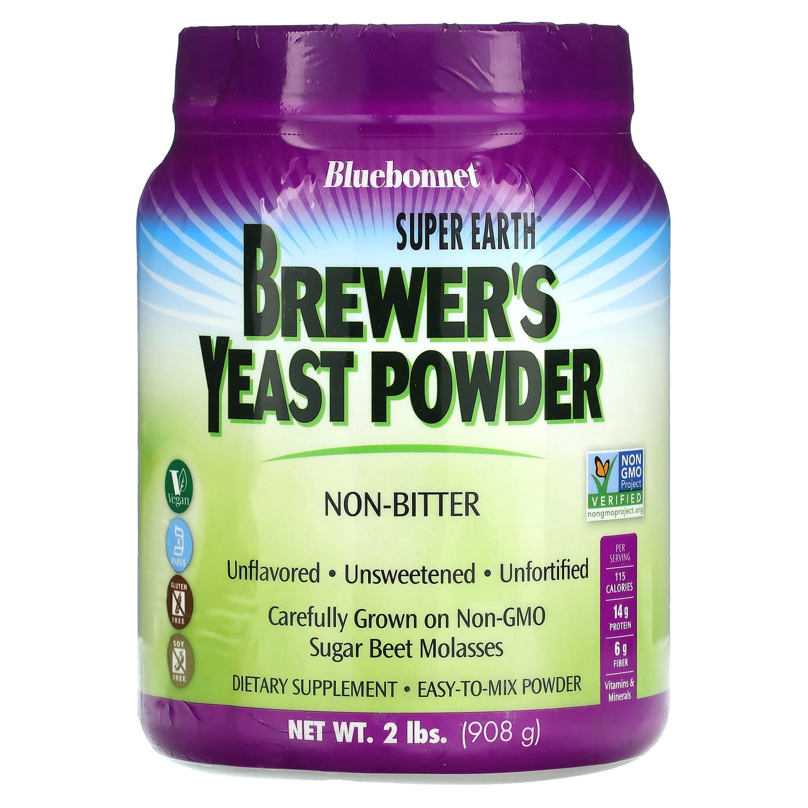 Bluebonnet Nutrition, Super Earth Yeast, Unflavored, 2 lb (908 g)