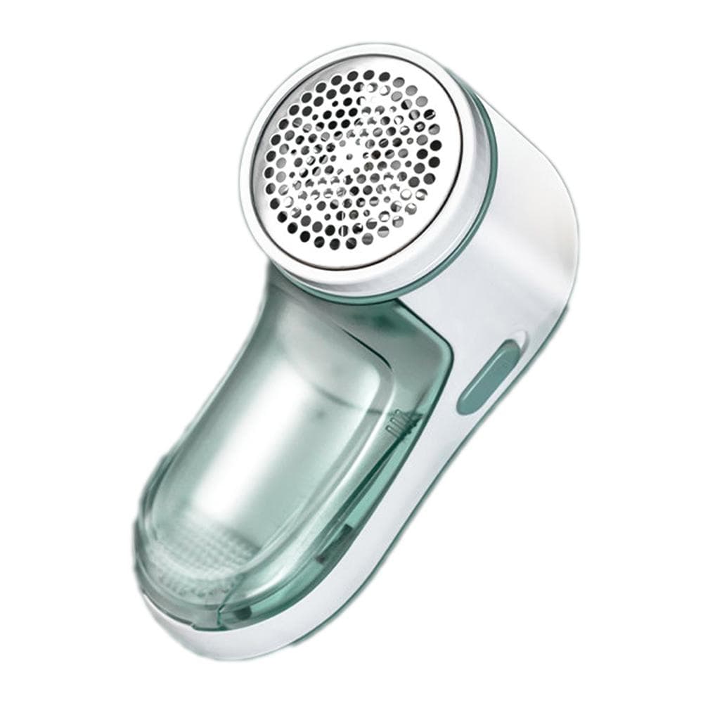 Portable Fabric Shaver Lint Remover Sweater Defuzzer Battery Powered with Upgraded 3-Leaf Blades green