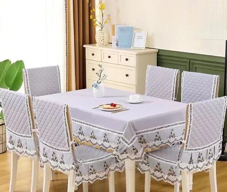 Modern Universal Chair Cover European Lace hem Dining Table Cloth Cushion Set Printed Household Chair Cushion Cover 110x160cm  1pcs