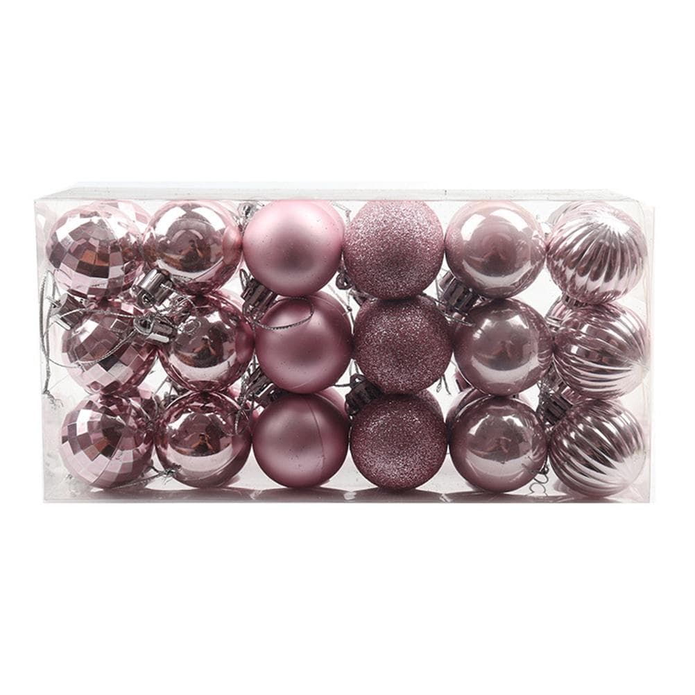 36pcs/set 4CM Christmas Baubles Christmas Tree Decoration Shatterproof Christmas Plastic Balls