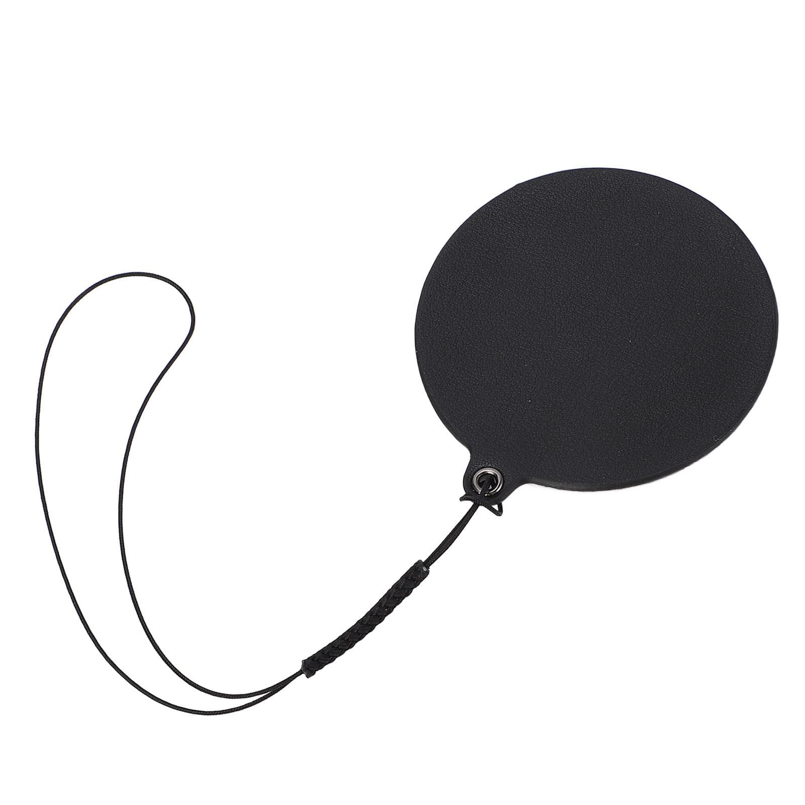 Leather Lens Cap Sticker 7cm Diameter Instant Camera Lens Cover Protector with 18cm Anti Lost Rope