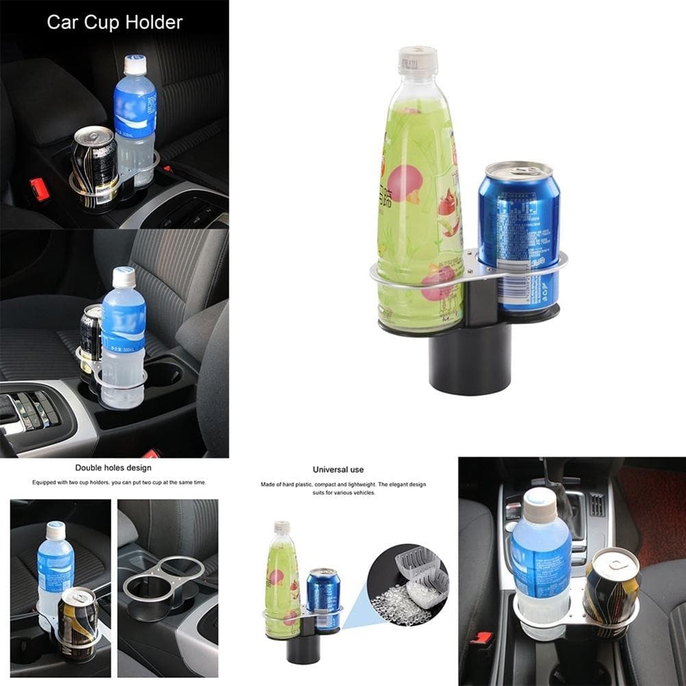 Car Cup Holder Bottle Holder Dual Cup Holder Stand Auto Plastic Cup Holders