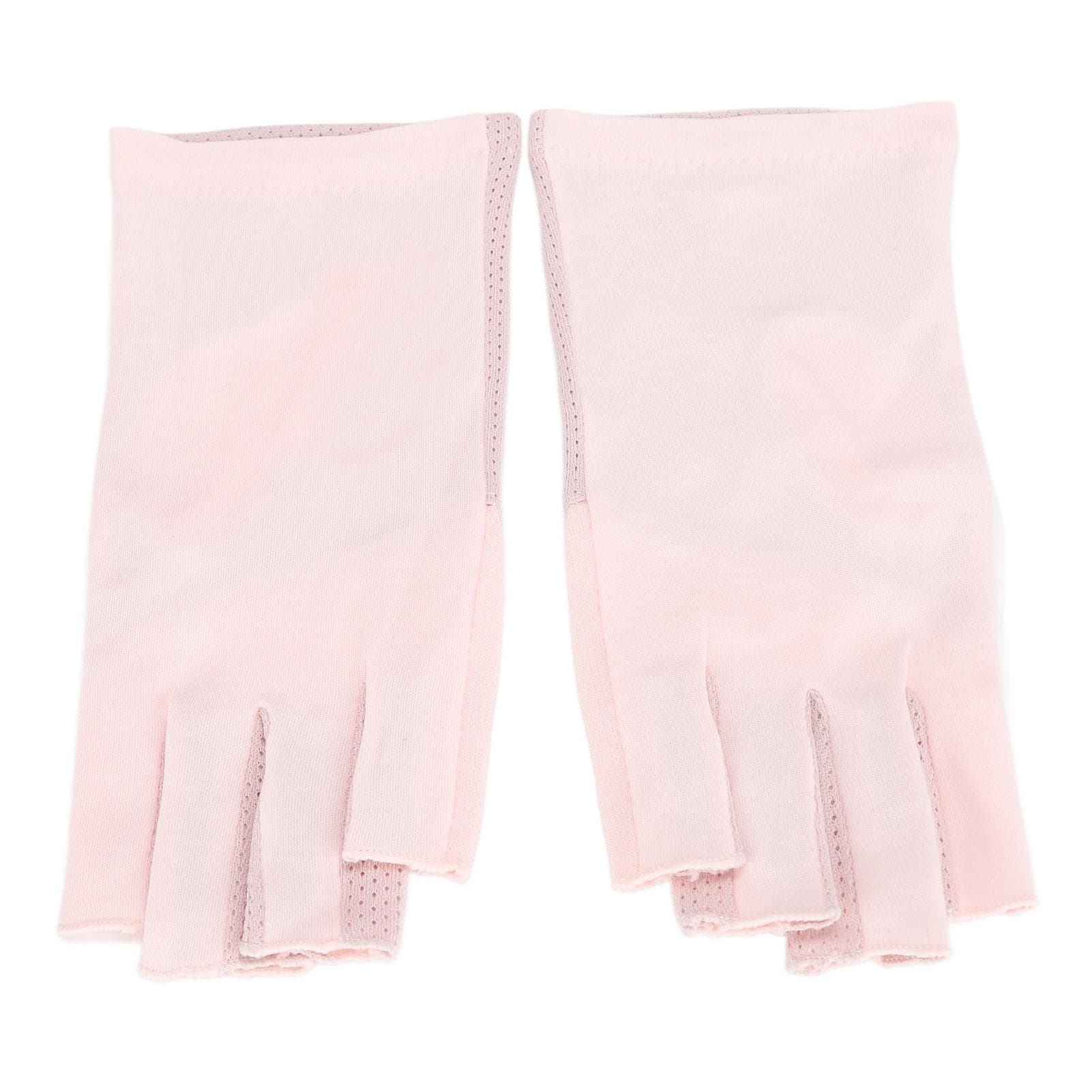 Anti UV Gloves Nail Art Skin Care Half Finger Sunburn Protection Gloves for ManicuresPink pink