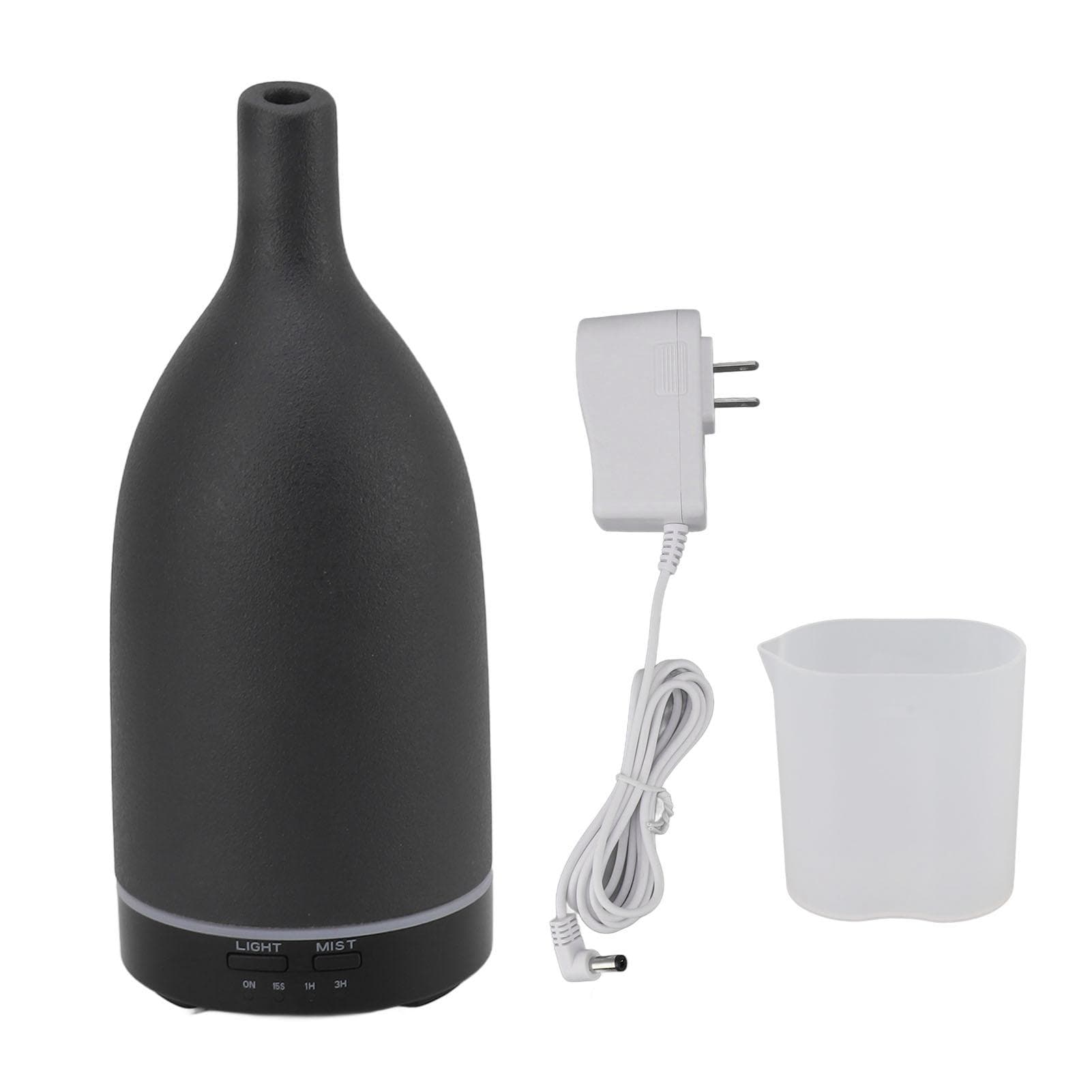 Ceramic Essential Oil Diffuser Ultrasound Aromatherapy Diffuser Quiet Waterless Auto Off Long Mouth