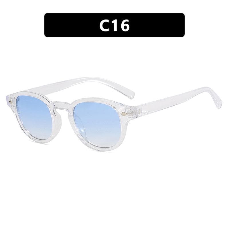 Vintage Round Sunglasses for Men Women UV400 Protection Circular Oval Eyewear Unisex Retro Shades 1PC