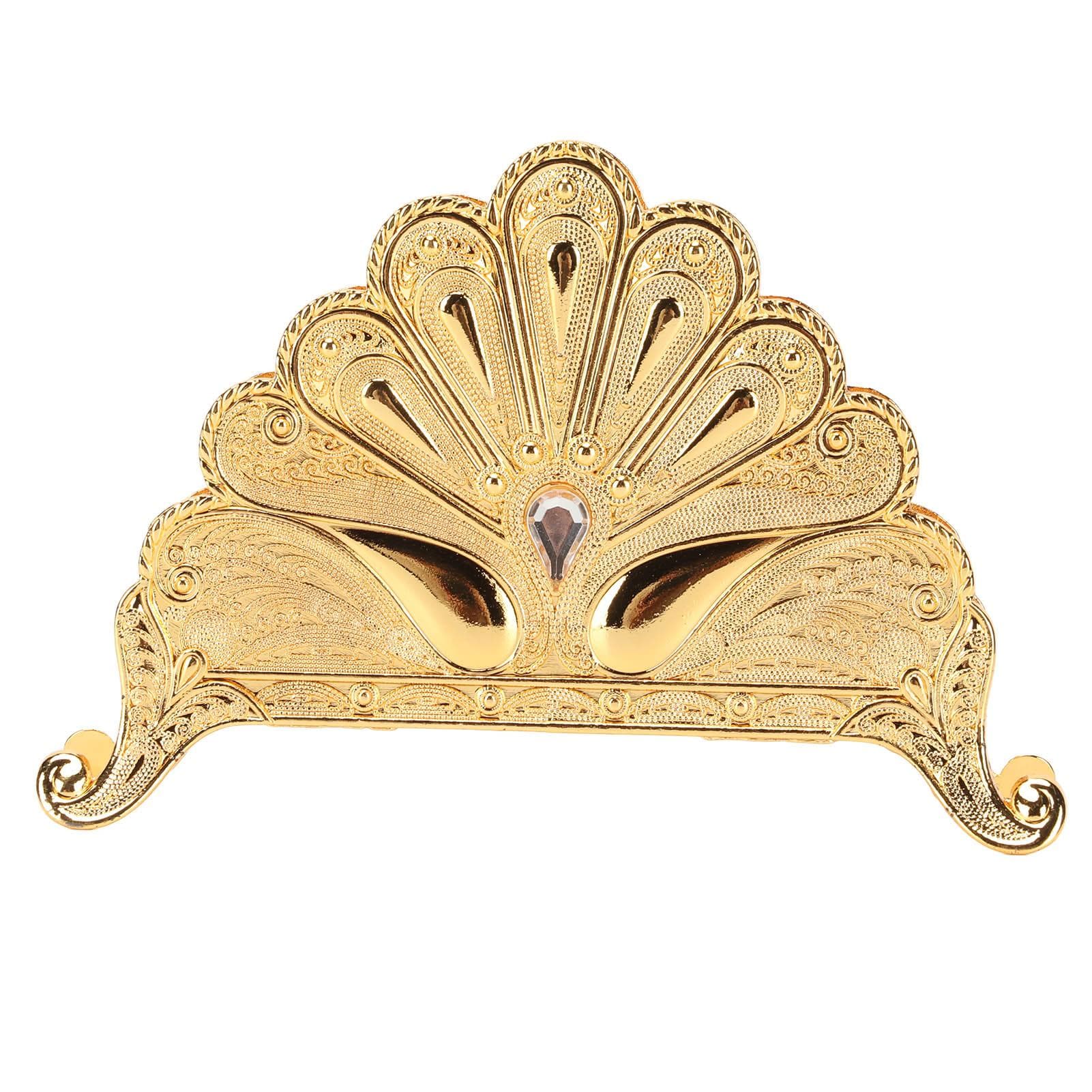 Napkin Holder Classical Metal Peacock Embossed European Style Table Tissue Holder Tabletop gold