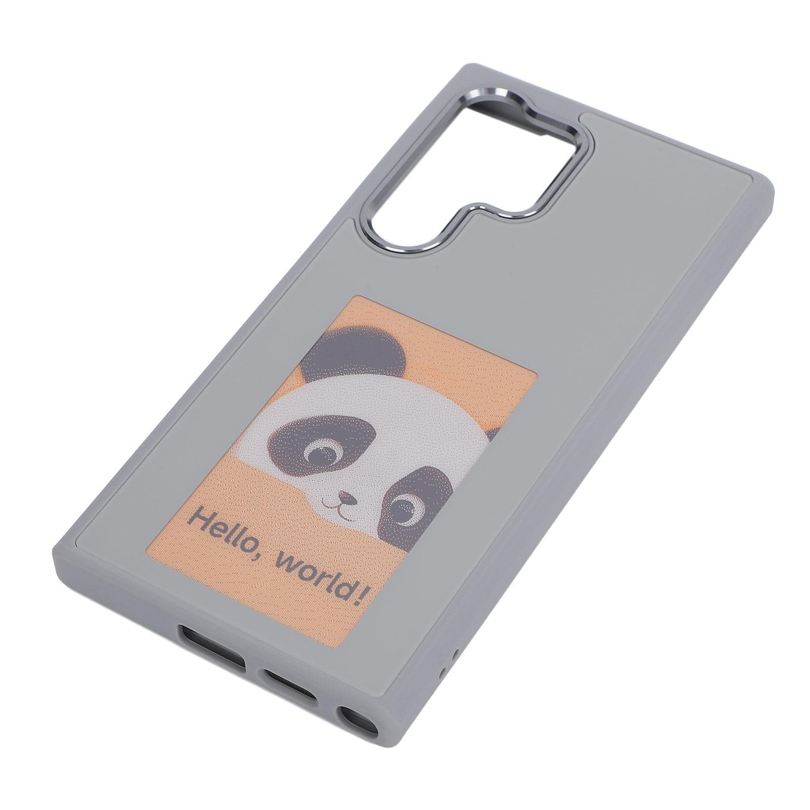Ink Screen Phone Case for Photo Picture NFC Transmit Smart Phones Screen Protective for S24 Ultra gray