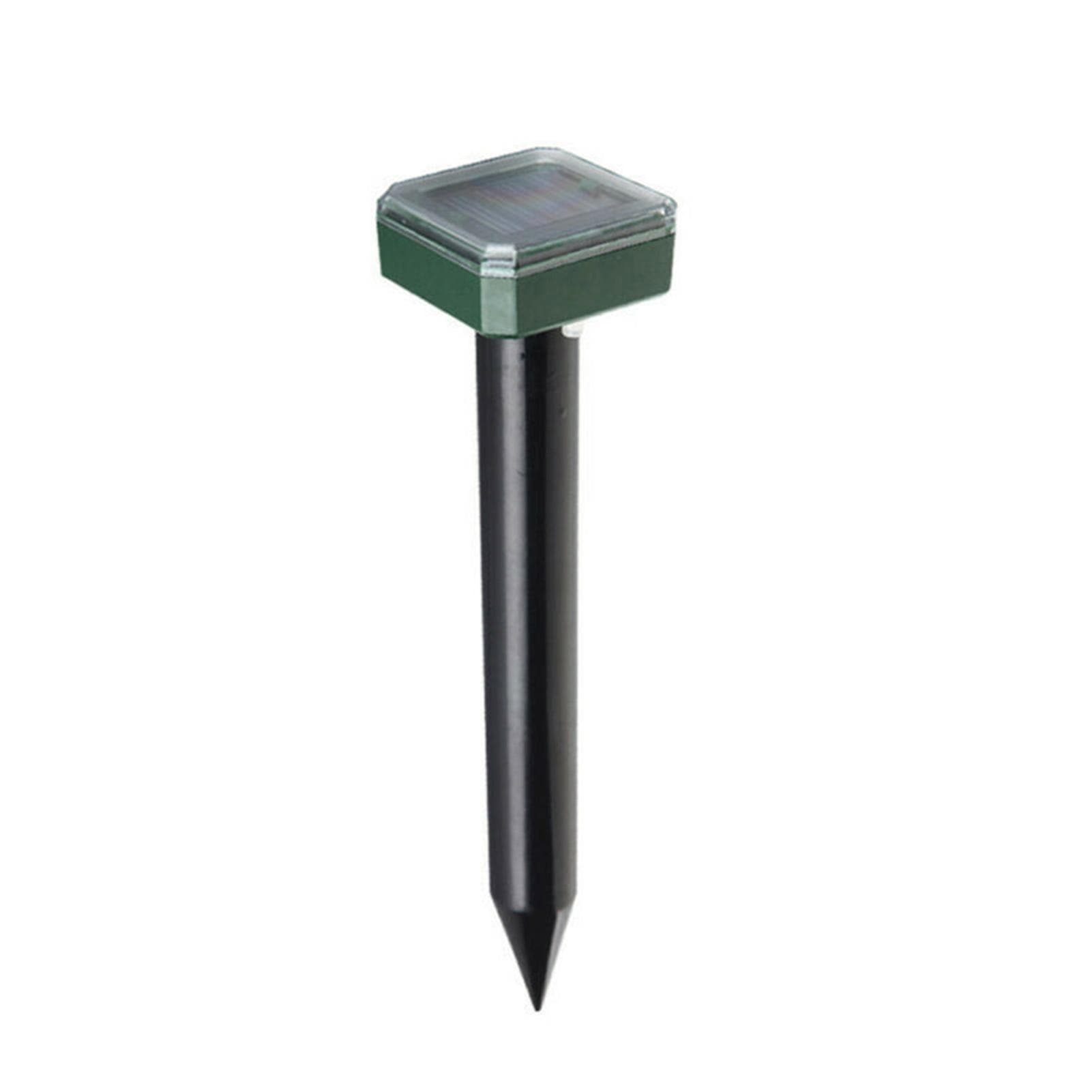 Solar Mole Repellent Ultrasonic Outdoor Powered Sonic Deterrent Mole Stopper Scare Vole for Lawn S black