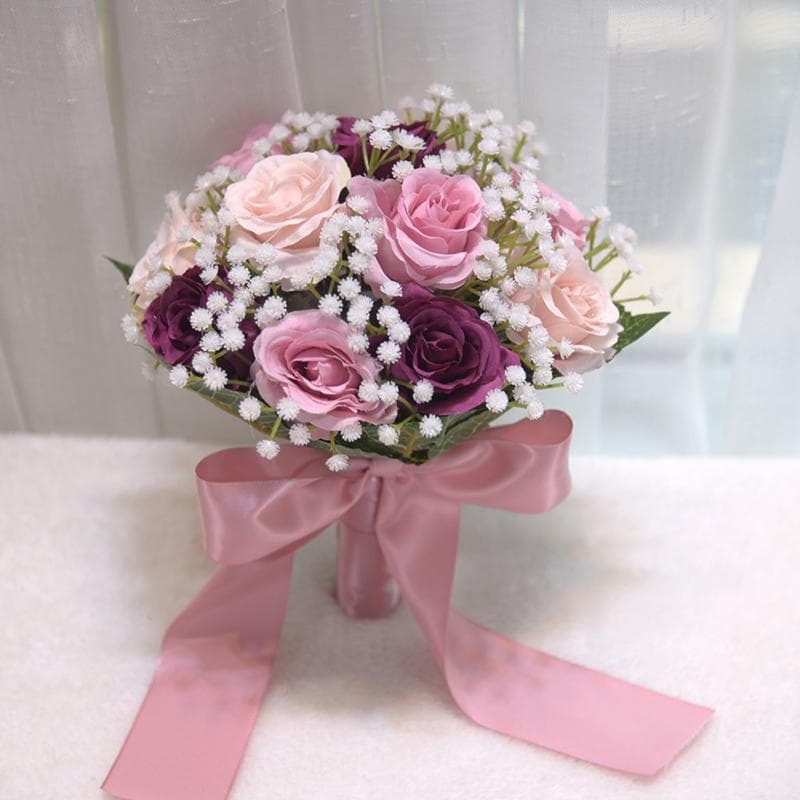 Bridal Bridesmaid Wedding Bouquet Artificial Peony Roses Flowers Bride Holding Flowers Mariage Bouquet Wedding Accessories