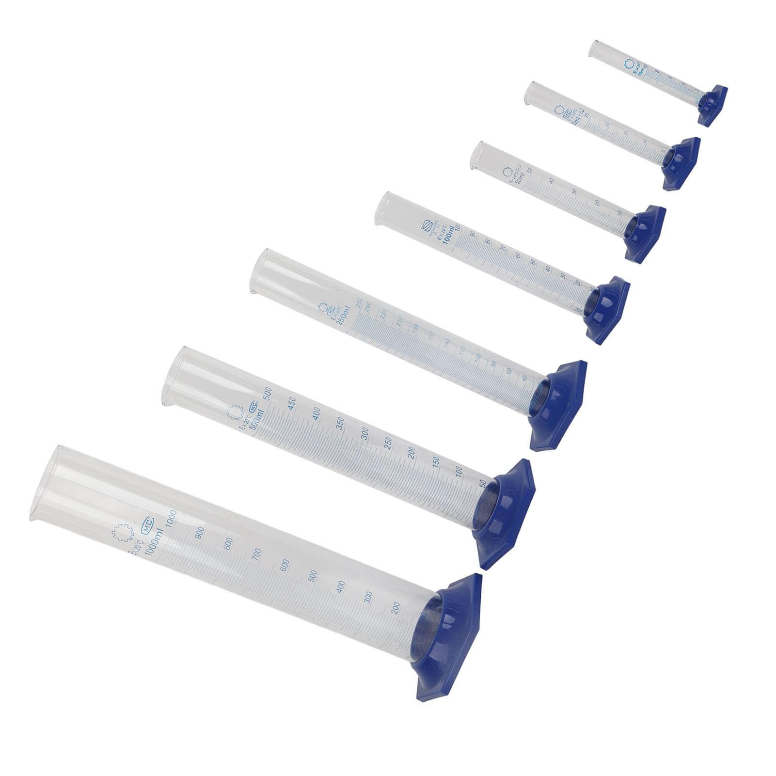 7PCS Experiment Measuring Cylinder Borosilicate Glass Graduated Cylinder Laboratory Utensils