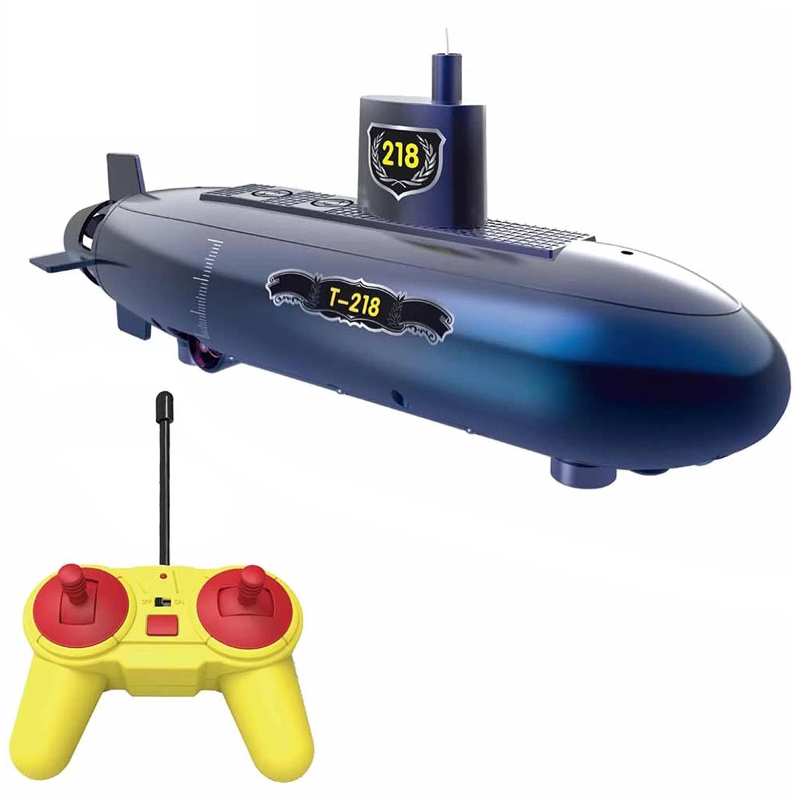Mini RC Submarine 2.4GHz Remote Control Boat DIY Mini RC Boat RC Race Boat 6CH Gift Toy Kids Boys blue