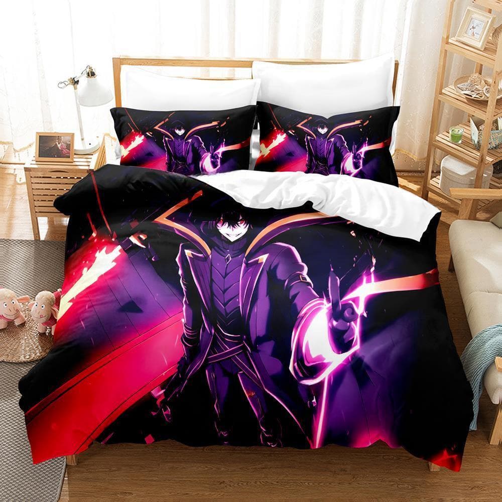 The Eminence in Shadow Cid Kagenou Bedding Set Cartoon Anime three-piece set Adult Kid Bedroom Duvet cover Sets Home Textiles US Twin 173x218cm