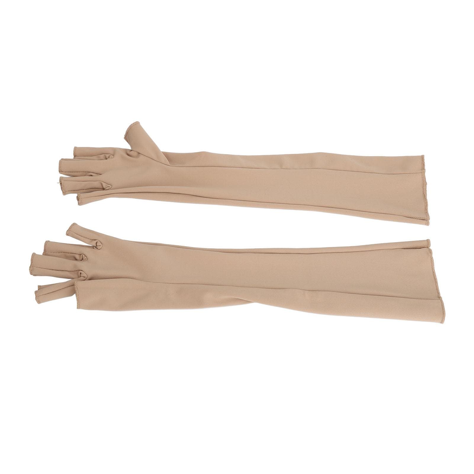 1 Pair Arthritis Compression Gloves Fingerless Compression Gloves for Women Men Carpal Tunnel yellow