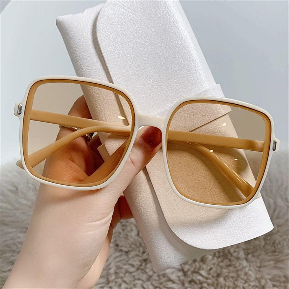 Luxury Oversized Sunglasses for Women Vintage Square Sun Glasses UV400 Protection Big Frame Lady Eyewear