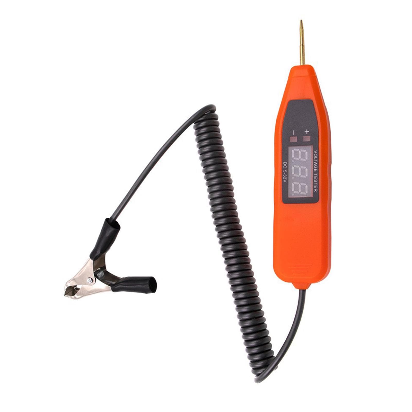 5-32V Voltage Tester LCD Digital Display Electrical Circuit Tester Voltage Power Test Pen Probe orange