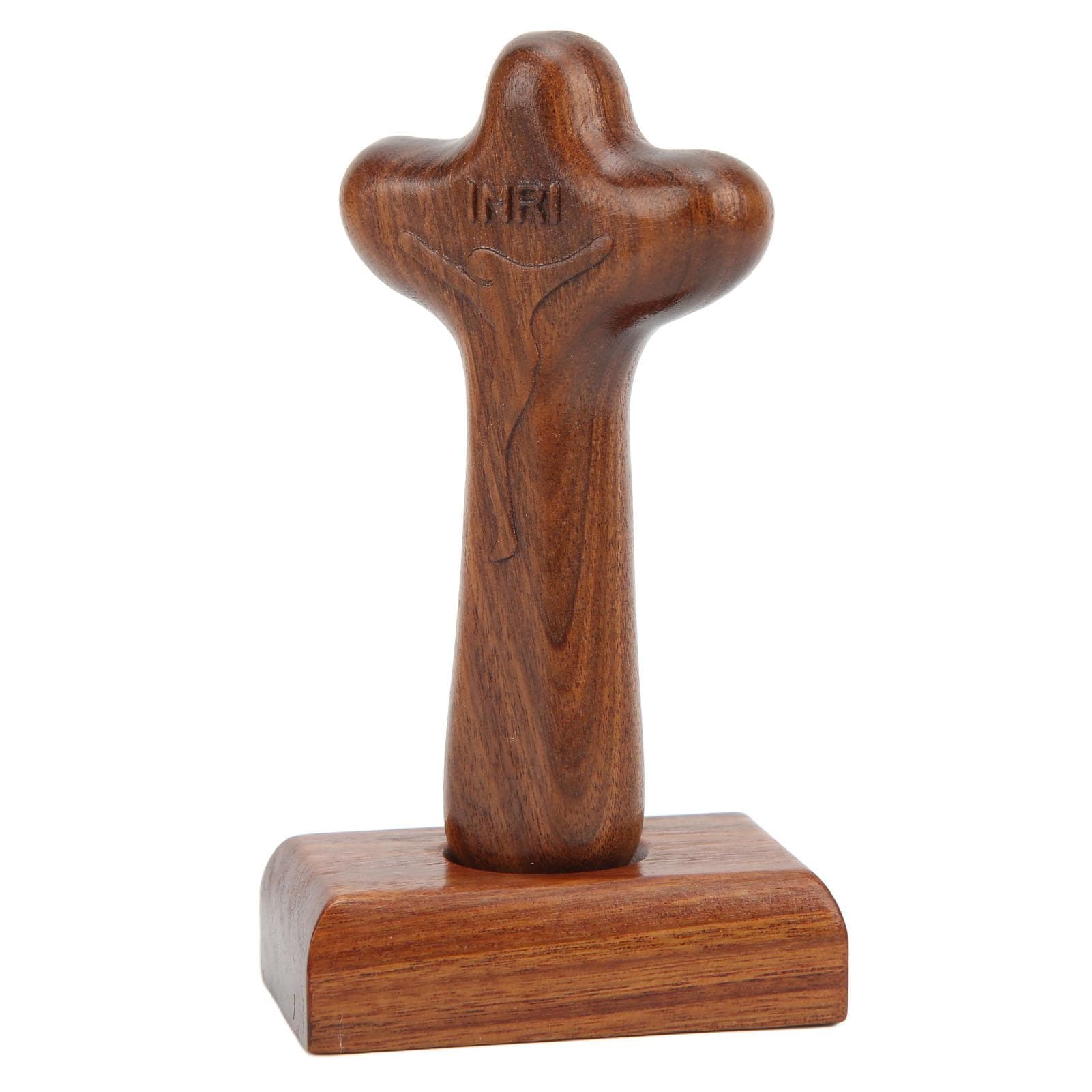 Wood Cross Tabletop Decor Hand Crafted Surface Polishing Sturdy Durable Australia Rosewood Rustic