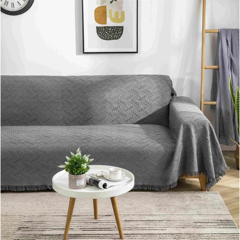 Nordic Cotton Sofa Throw Blankets Outdoor Camping Picnic Large Blanket Leisure Relax Beach Towel white Travel Rug Tassels Linen S 90X90cm