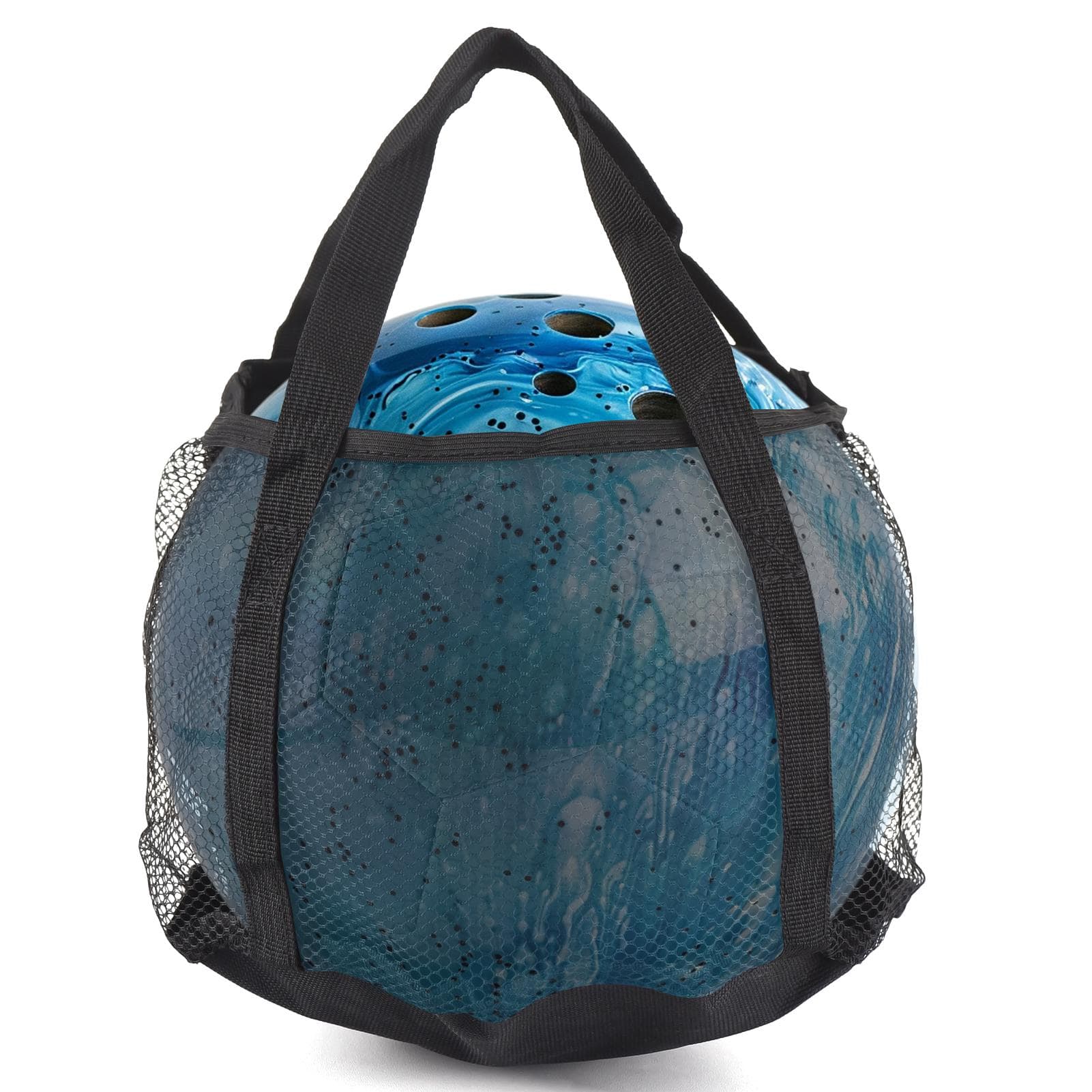 Single Bowling Bag Mesh Sports Bag Bowling Ball Tote Bag Bowling Ball Carrier Bag black