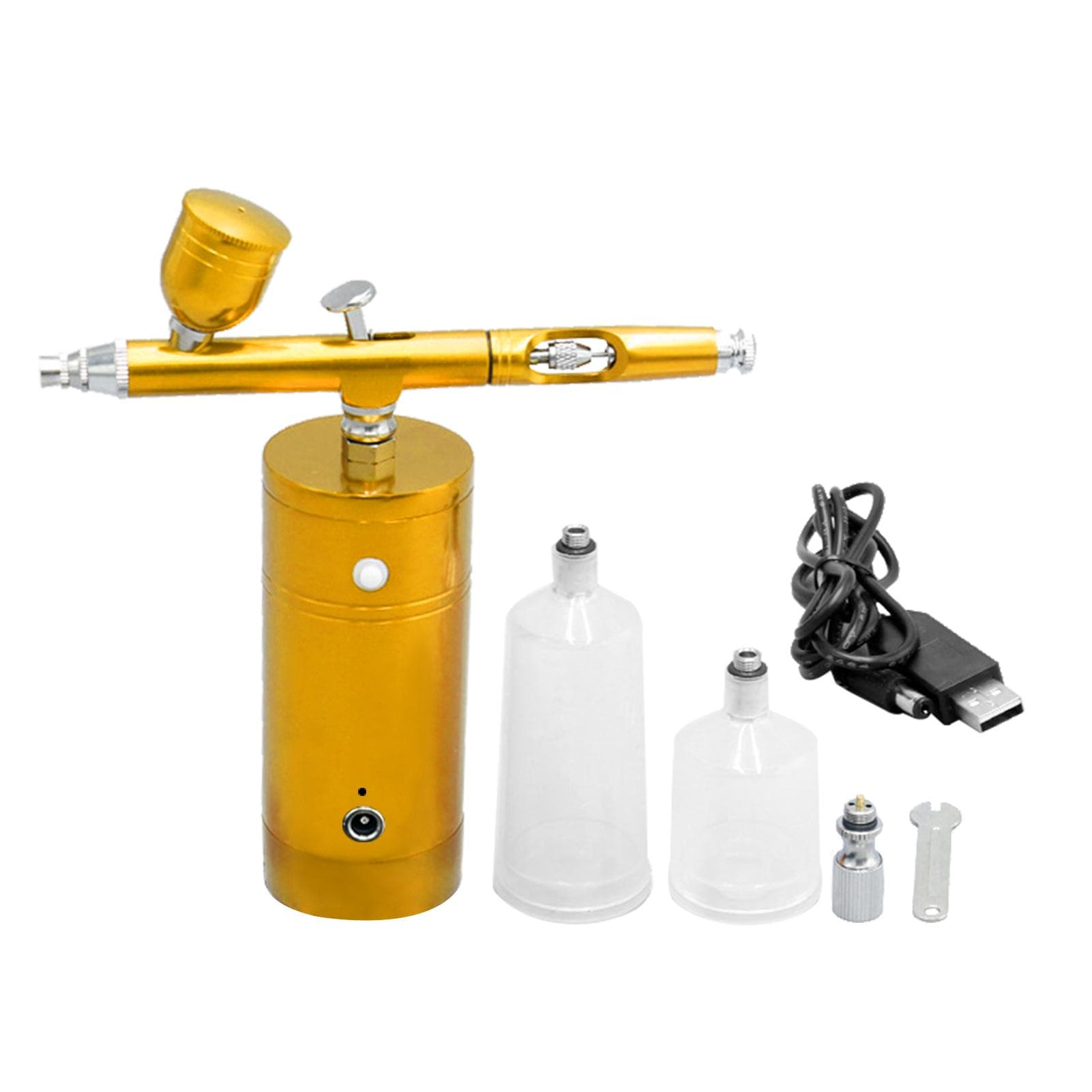 Rechargeable USB Airbrush Kit Portable Airbrush Compressor Spray Pump Handheld Airbrush Gun for FX Makeup Tattoo Painting Moisturizing gold
