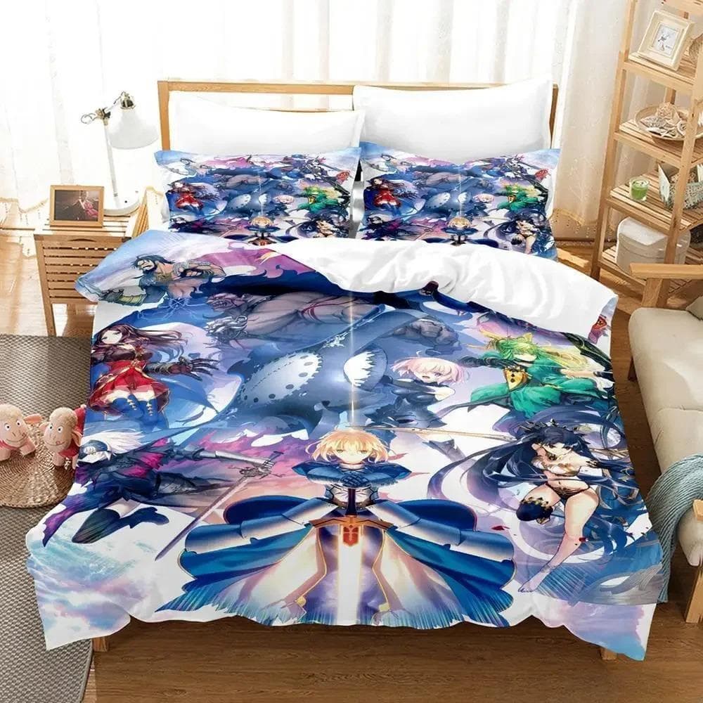 3D Print Anime Fate Grand Order Bedding Set Single Twin Full Queen King Size Bed Set Adult Kid Bedroom Duvet cover Set 70x133cm 2pcs