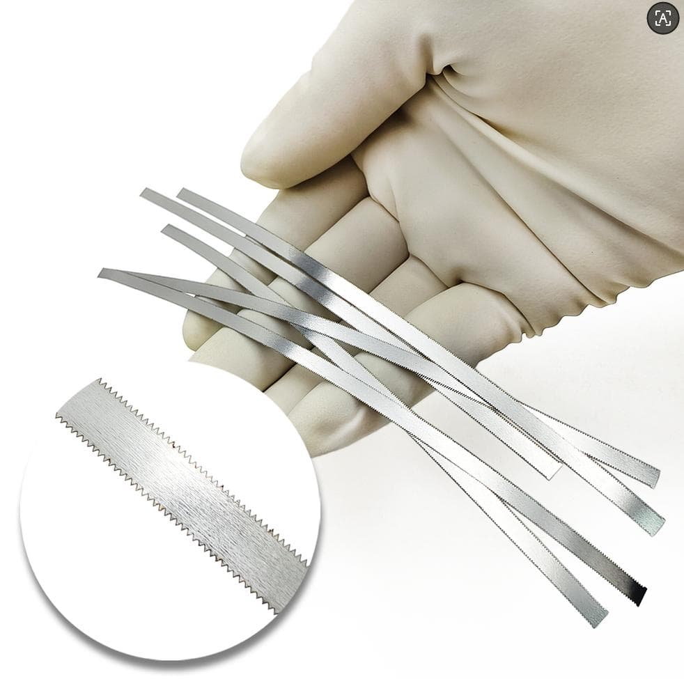 5 pcs or 10 pcs Dental Metal Polishing Stick Polishing Cutting Strips with Serration Whole Strip Serrated Edge 4mm Teeth Whitening Materials 10 pcs strips A