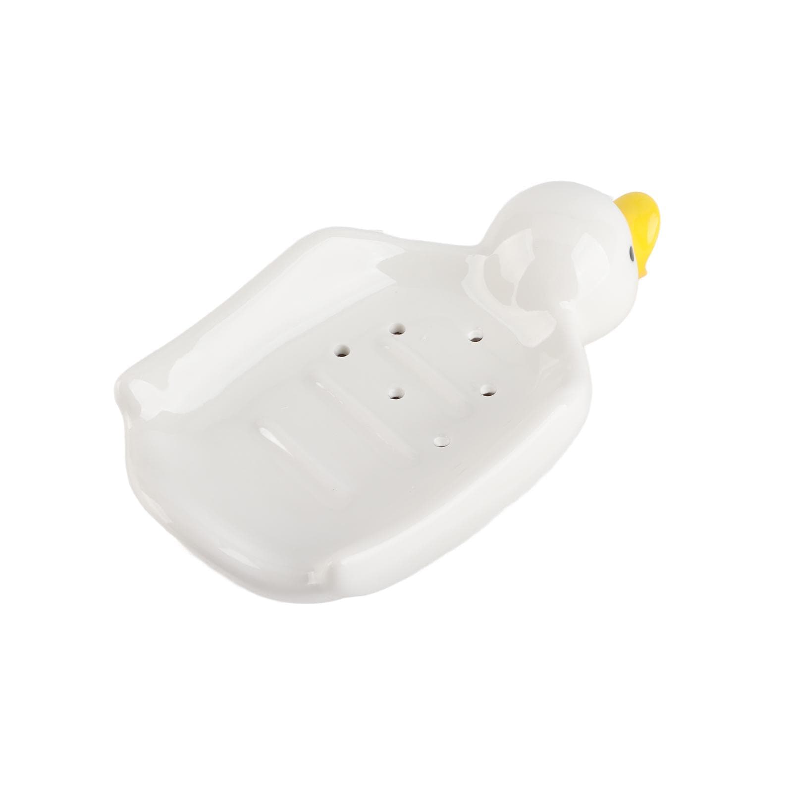Cute Duck Soap Dish Multifunctional Hole Free Cartoon Animal Soap Tray for Bathroom
