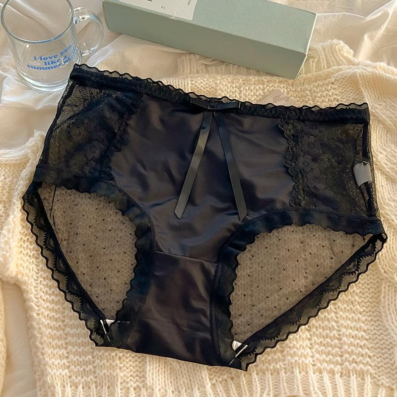 Women's Panties High Waist Plus Size Underwear Breathable Hip Lift Belly Briefs 2XL black