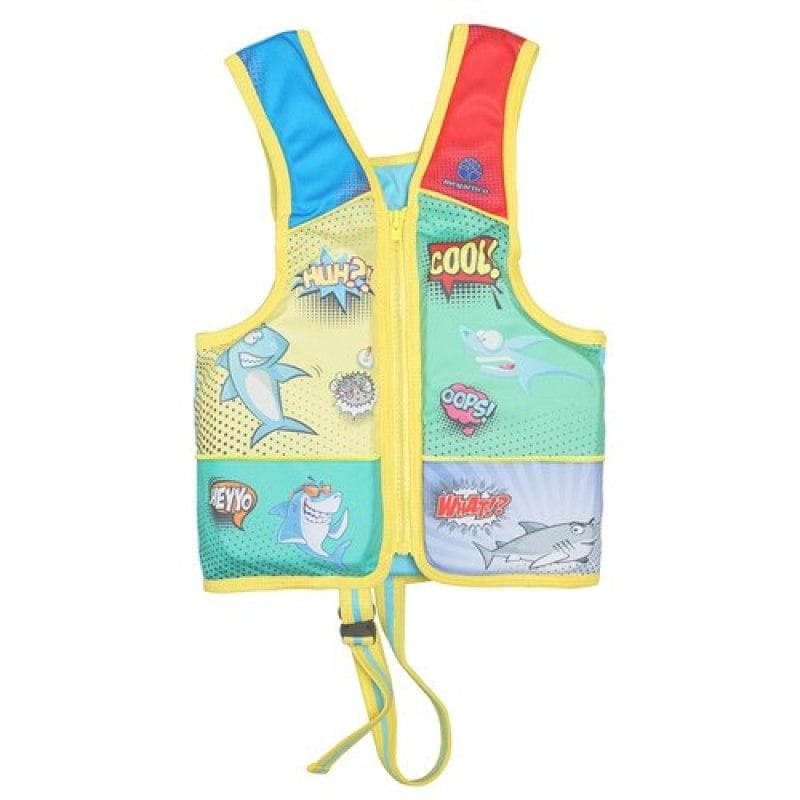Summer Children Sleeveless Zipper Swim Life Jackets Kids Boys Girls Adjustable Life Vests Cartoon Balanced Flotation Swimsuit 2-3 Years