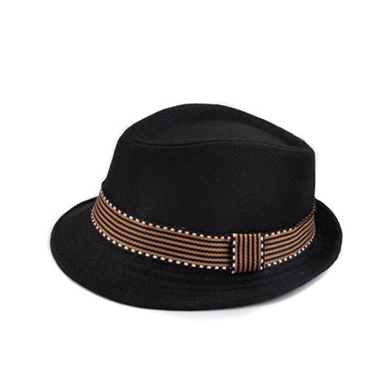 Summer Children Sun Hat Vintage Boys Western Cowboy Hats Kids Wide Brim Jazz Cap black