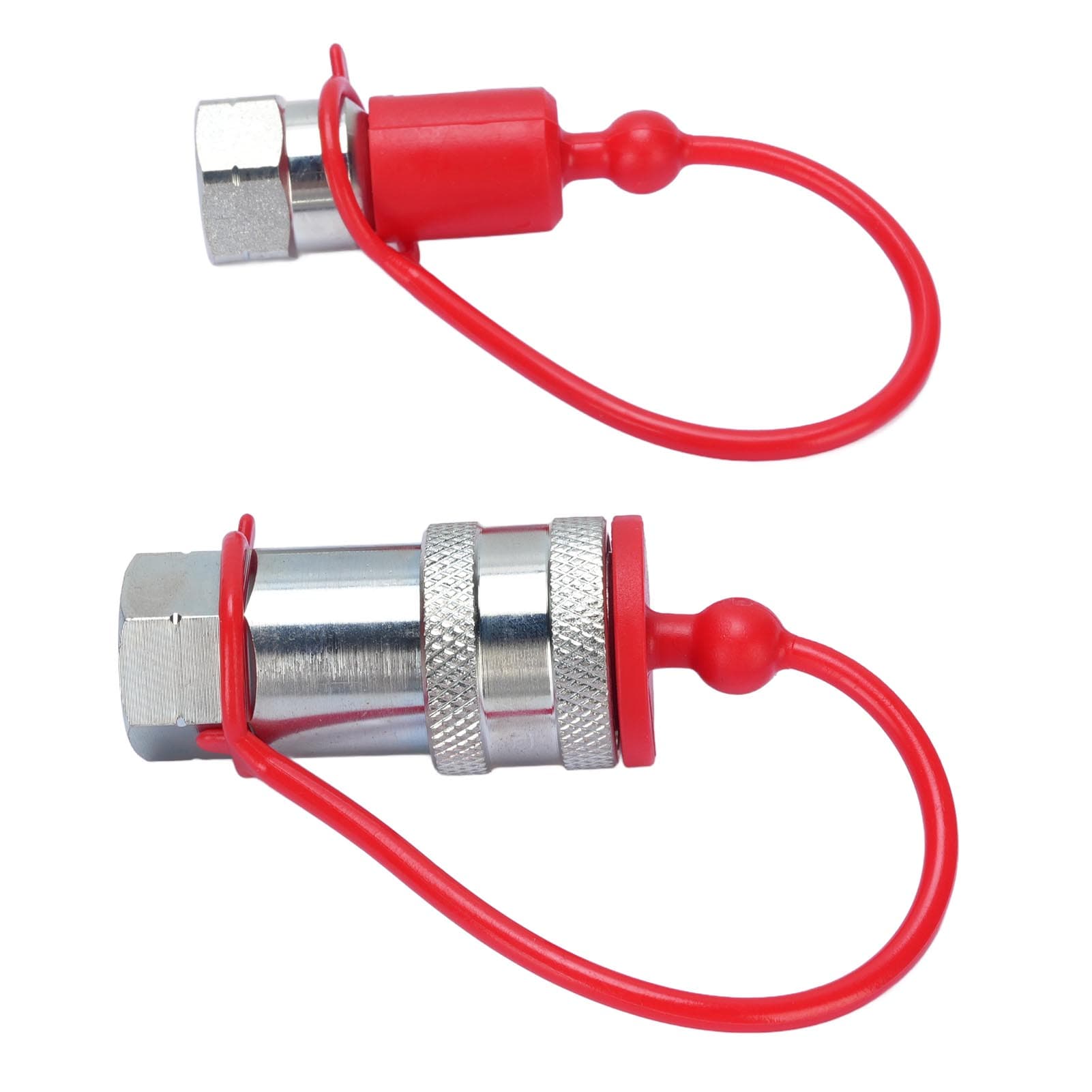 2 Pcs Hydraulic Quick Connect Coupler Set 14 Inch NPT ISO7241A Hardened Steel Hydraulic Quick
