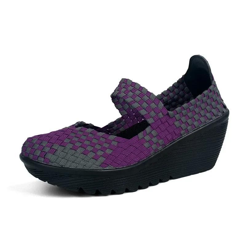 Wedge Platform Weave Sandals Fashion Peep Toe Comforty Breathable Mom Shoes Female Casual Thick Bottom Sandalias Mujer 2024 37