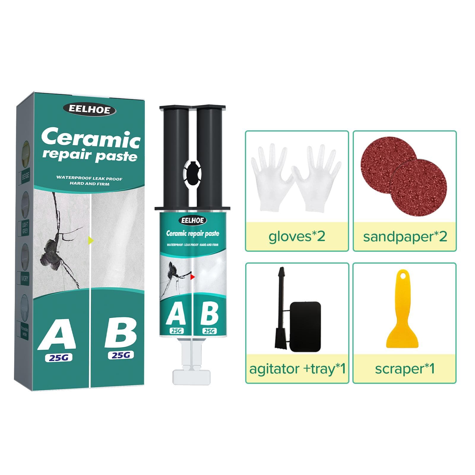 Tile Repair Paste Repair AB Glue Set Ceramic Crack Repairing AdhesiveT.1 Agent T4S6 blue-one-size