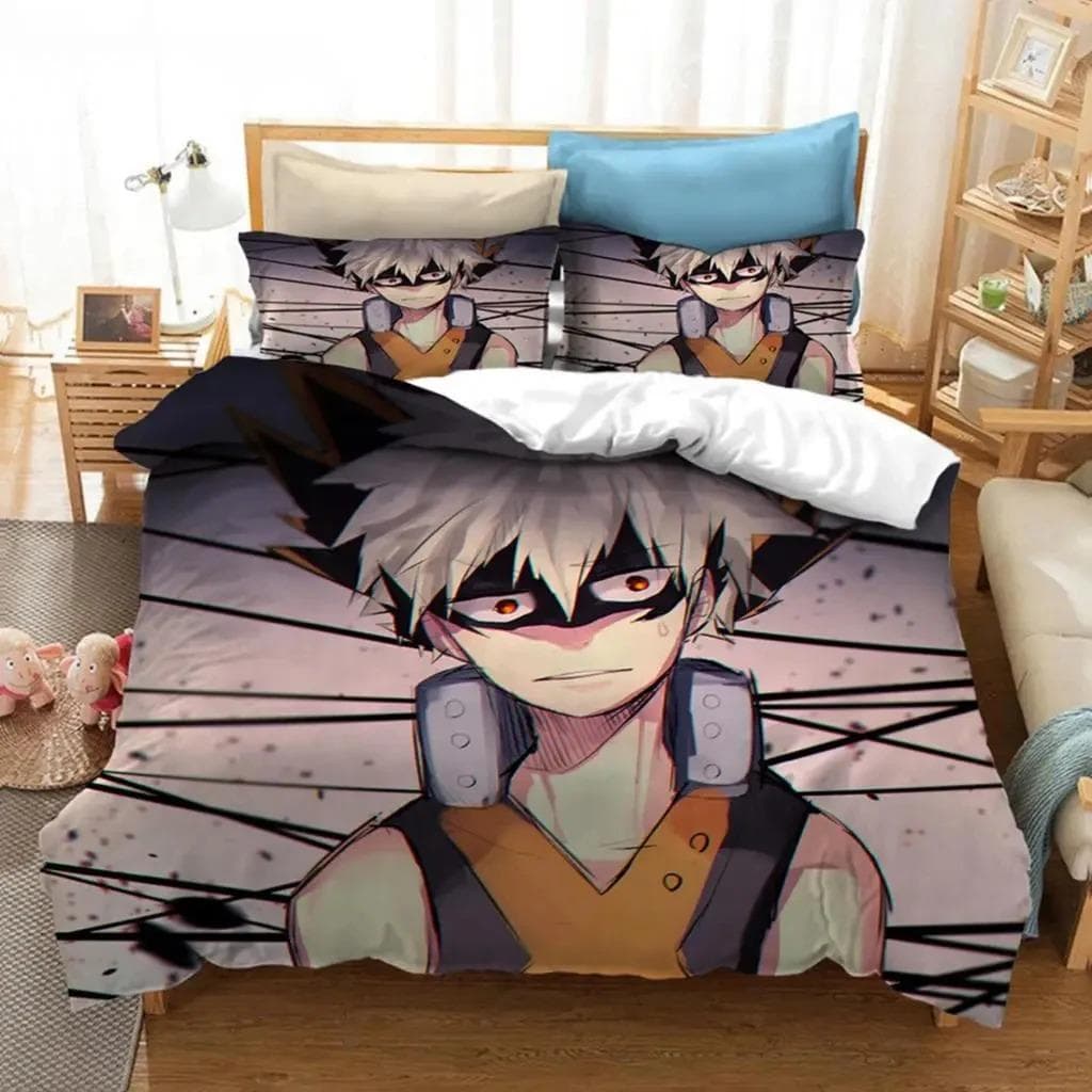 Anime My Hero Academia Bedding Set Boys Girls Twin Queen Size Duvet Cover Pillowcase Bed Kids Adult Fashion Homes Textileextile 70x133cm 2pcs