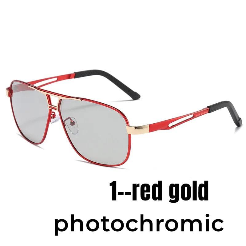 Chameleon Photochromic Sunglasses UV400 Day Night Vision Driving Glasses for Men Outdoor Sports AS PICTURE