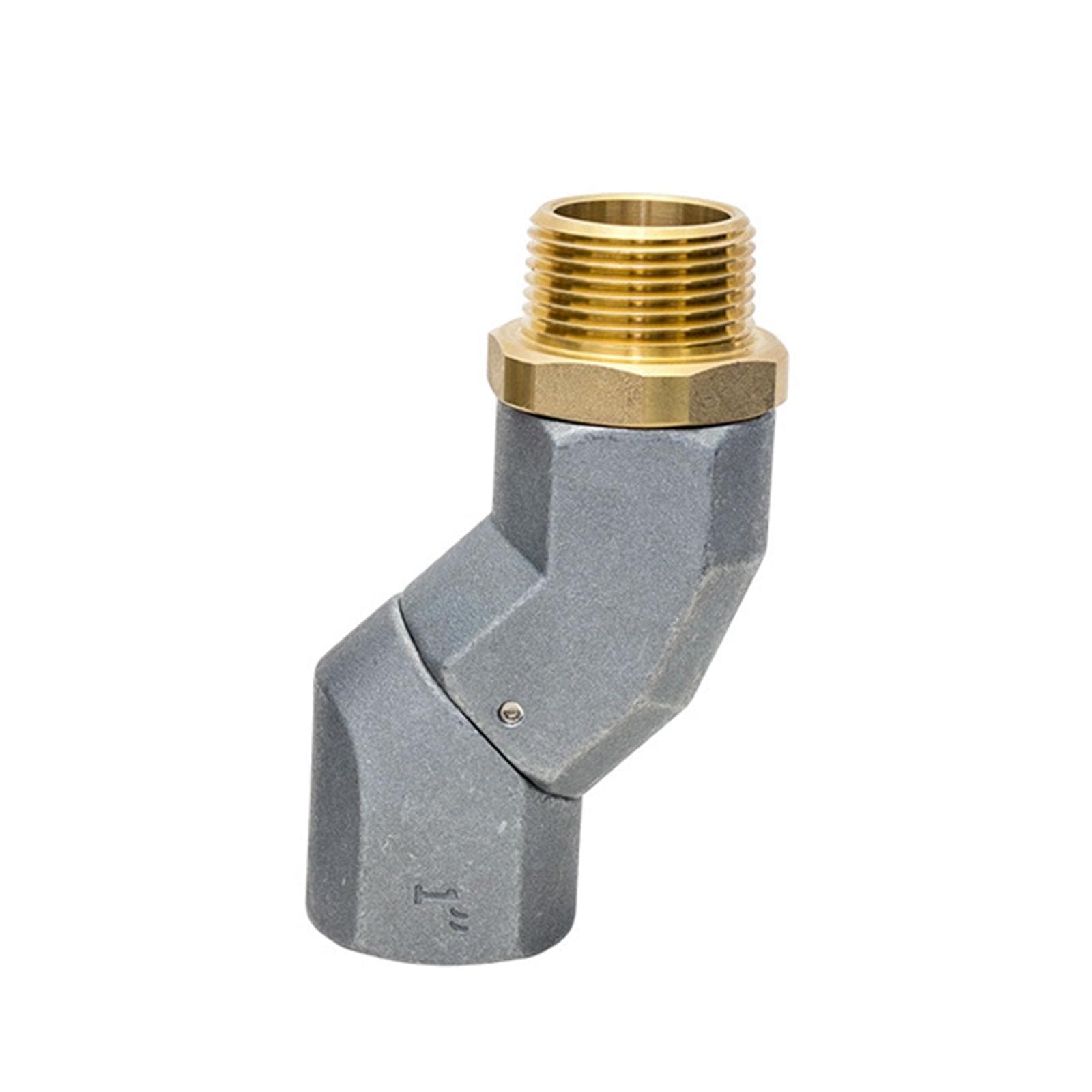 1 Fuel Hose Swivel NPT Fuel Transfer Hose Swivel 360 Degree Rotatable Connector for Fuel Nozzle 1inch silver