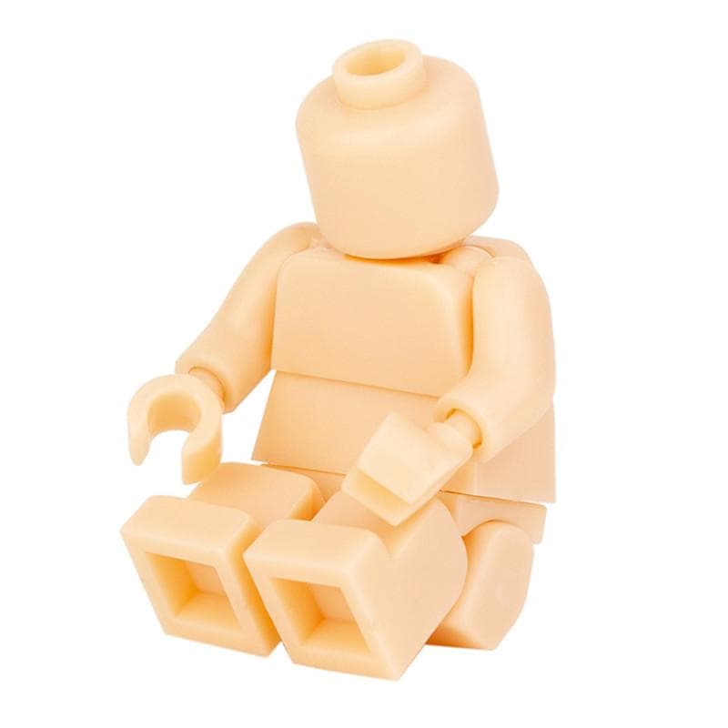 1 PC Multi-joint Movable Building Block MiniFigure Moc Children Bricks Doll Gift Toy Mini Collectible Toy Colorful 1.77 Inch light yellow