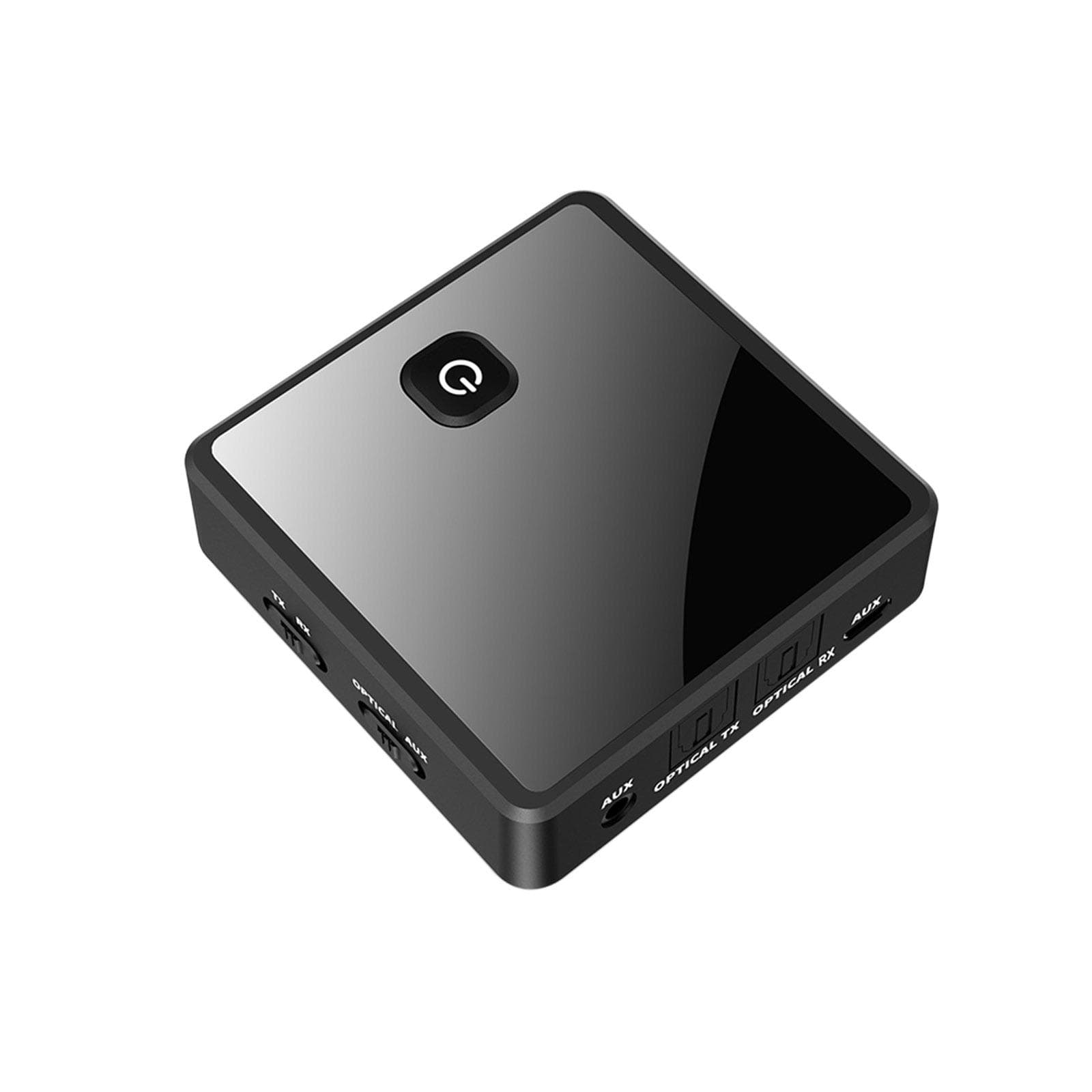 ZF-380 2 in 1 Bluetooth 5.0 Transmitter Receiver TV Speaker 3.5mm AUX Optical Adapter Audio Music black