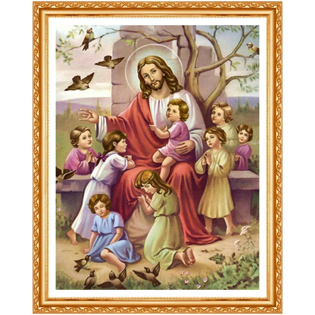 Diamond Paintings Jesus Christ Birth Christmas Diamond Pictures Needlework Religious Diamond Craft 20X30CM