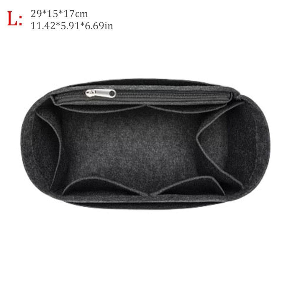 Felt Insert Liner Purse Organiser Pouch Handbag Tote Bag Internal Bag S gray