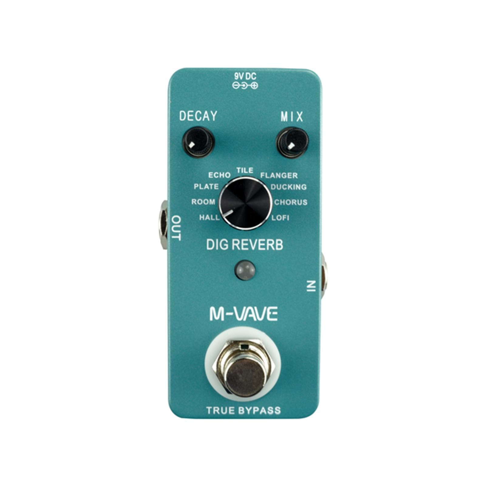 M-VAVE DIG REVERB Digital Reverb Guitar Effect Pedal 9 Reverb Types Decay & Mix Control True Bypass Type-C