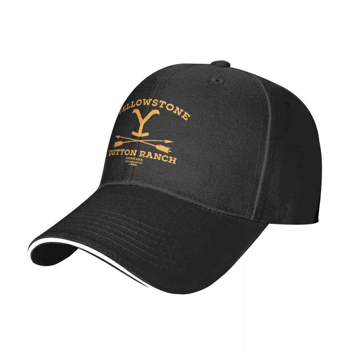 Yellowstone Dutton Ranch 1886 Baseball Cap Casual Sandwich Hats for Men Women Adjustable Caps Hat Outdoor Adjustable black