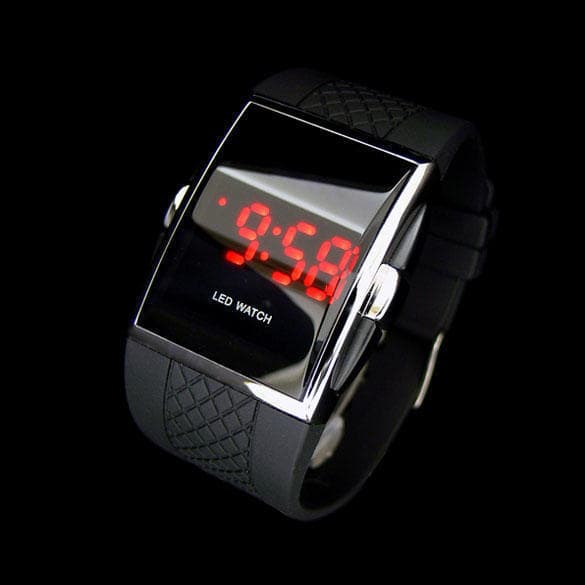 Luxury Digital Men Watches Fashion Unique Rotate Watch black