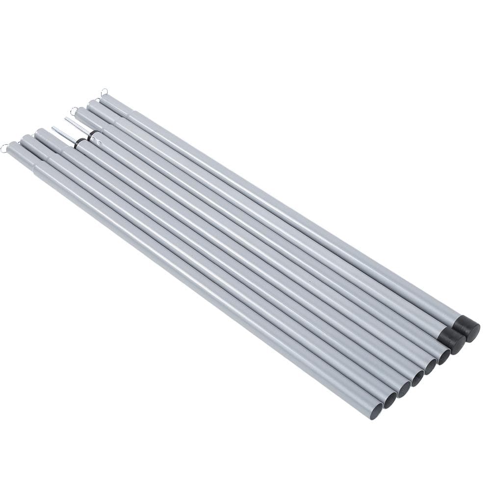 8PCS Portable Steel Corrosion Resistant Folding Adjustable Awning Rod Outdoor Sandbeach Tent