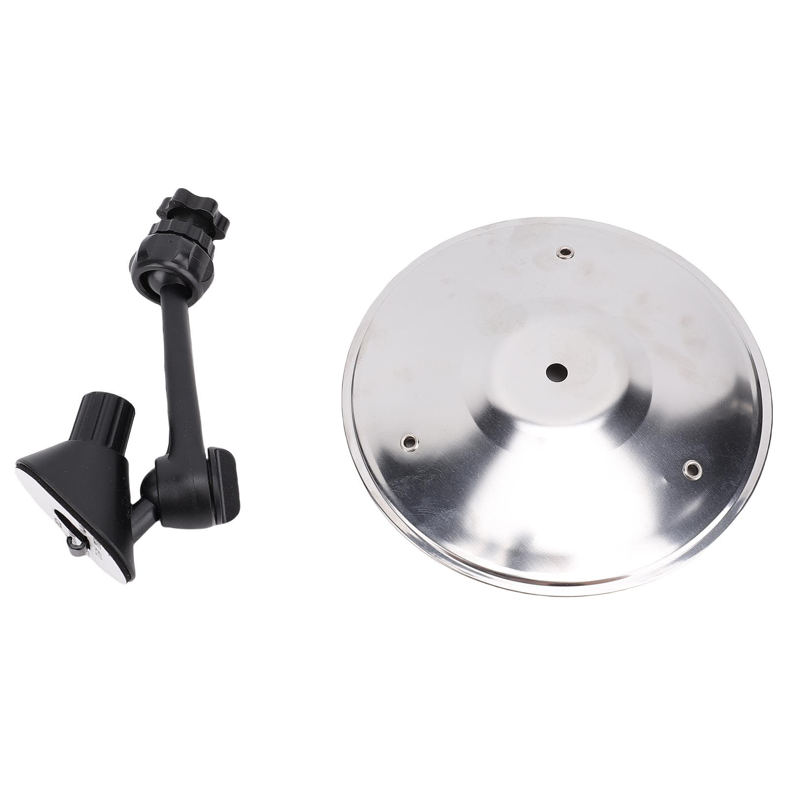 Car Crash Cymbal Clear Crisp Sound High Volume Fun Car Air Vent Drum Cymbal with Adjustable Bracket silver