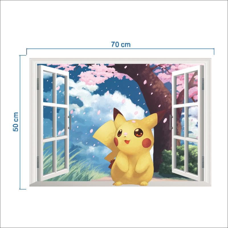 3D Wall Sticker for Kids Rooms Home Decor Cartoon Diy Posters Removable Decal 50 * 70CM
