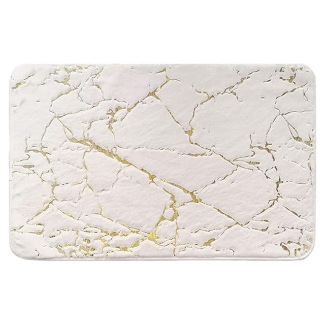 Bath Mat Rug Modern Anti Slip Washable Living Room Sofa Chairs Area Small Rug Mats Bedroom Bathroom Rectangle Mats 40*60CM white