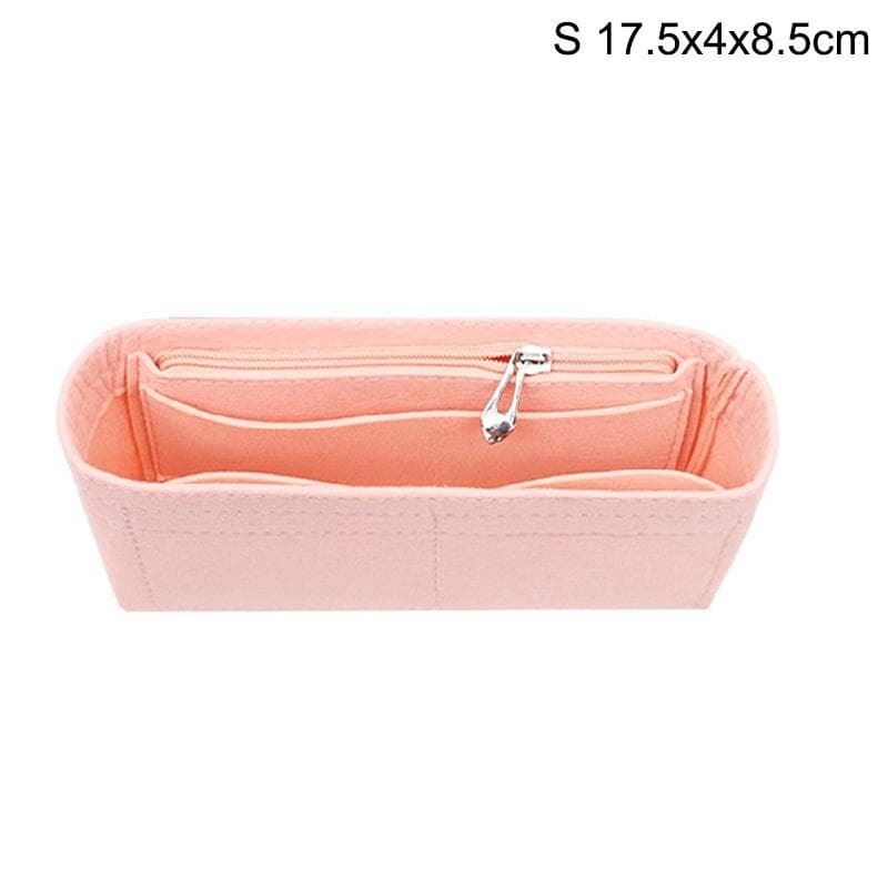 1PC Felt Insert Bag Organizer, Makeup Organizers, Liner Perfect for Brand Women's Handbags for And Cosmetic Bags 17.5*8.5*4cm pink